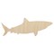 Shark Solid Unfinished Wood Shape Piece Cutout for DIY Craft Projects